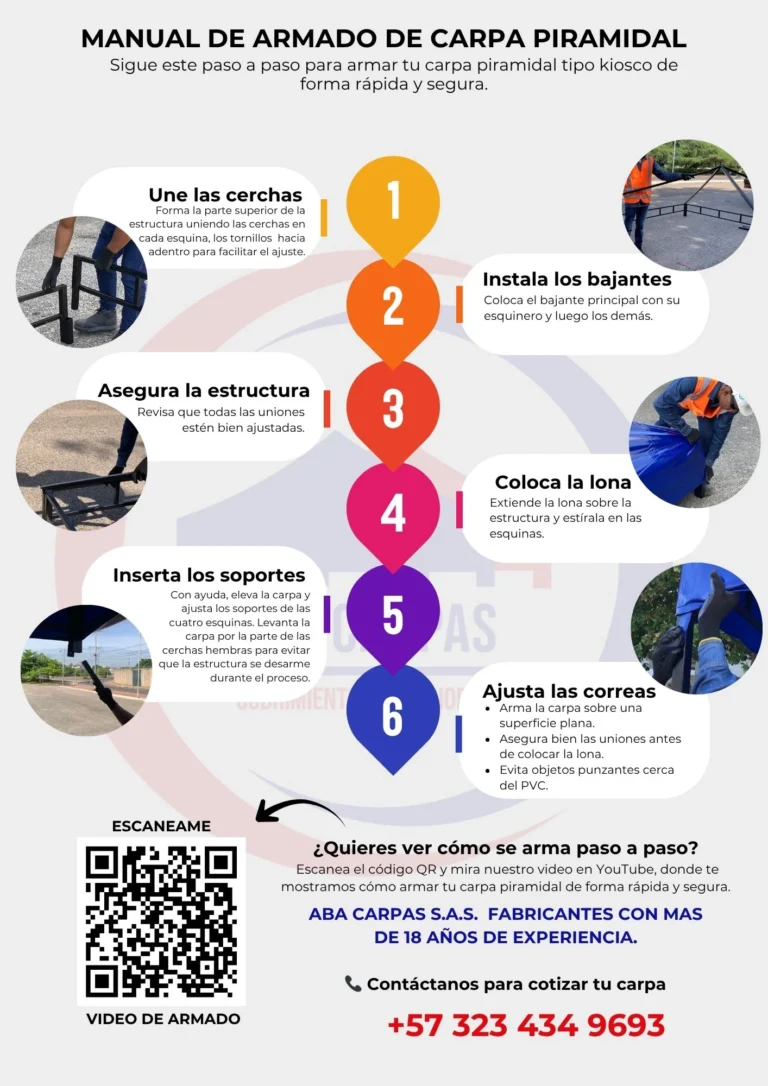 tutorial armado de carpa tipo kiosco