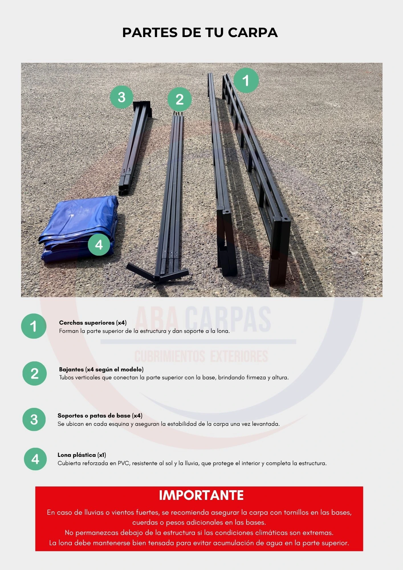 tutorial armado de carpa tipo kiosco 